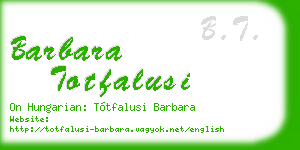 barbara totfalusi business card